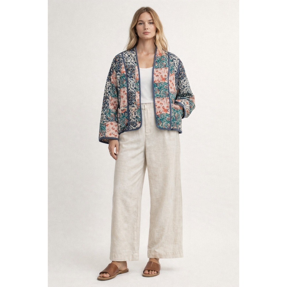 Boho Patchwork Quilted Jacket Reversible Kantha C… - image 3